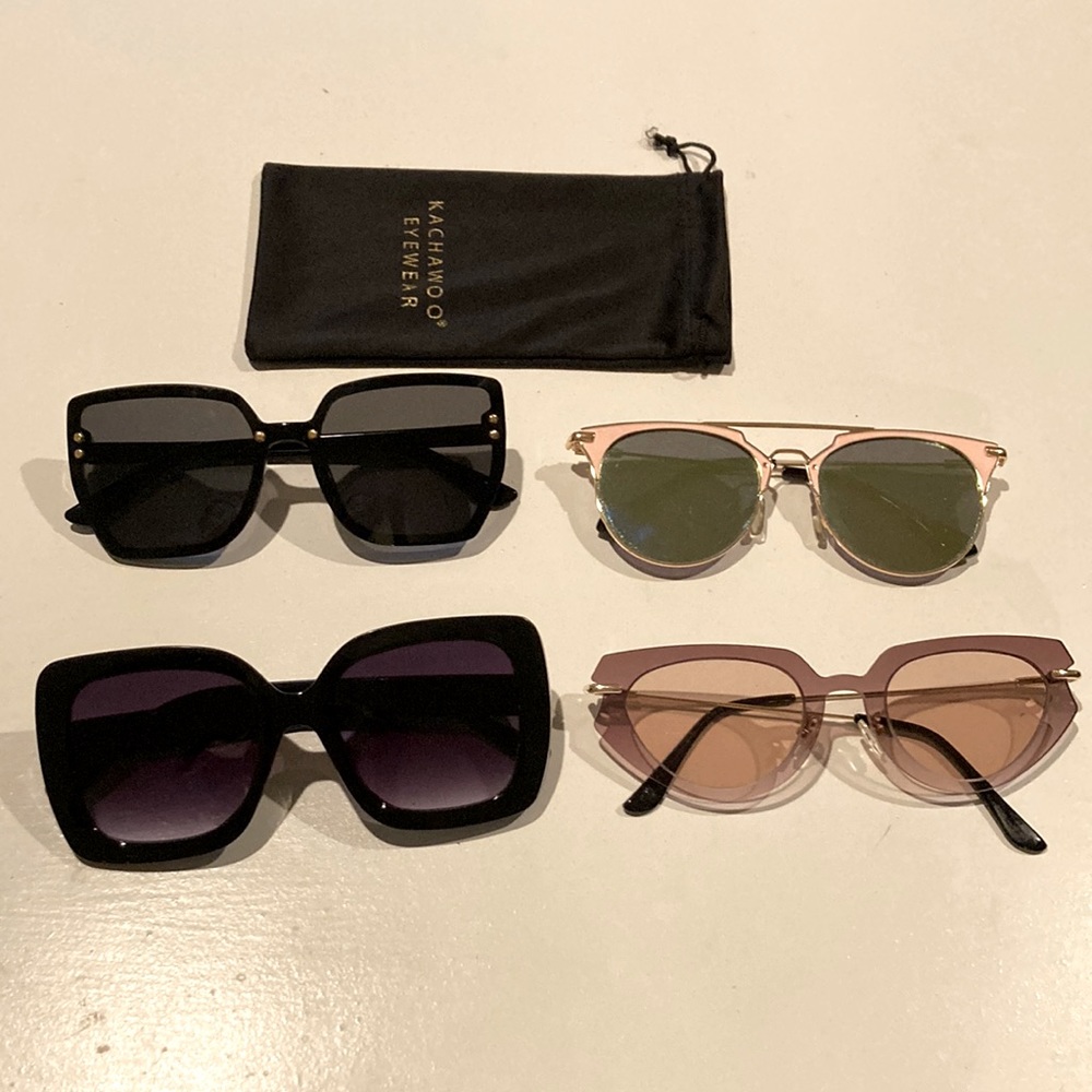 Trendy Sunglasses, 4 pairs